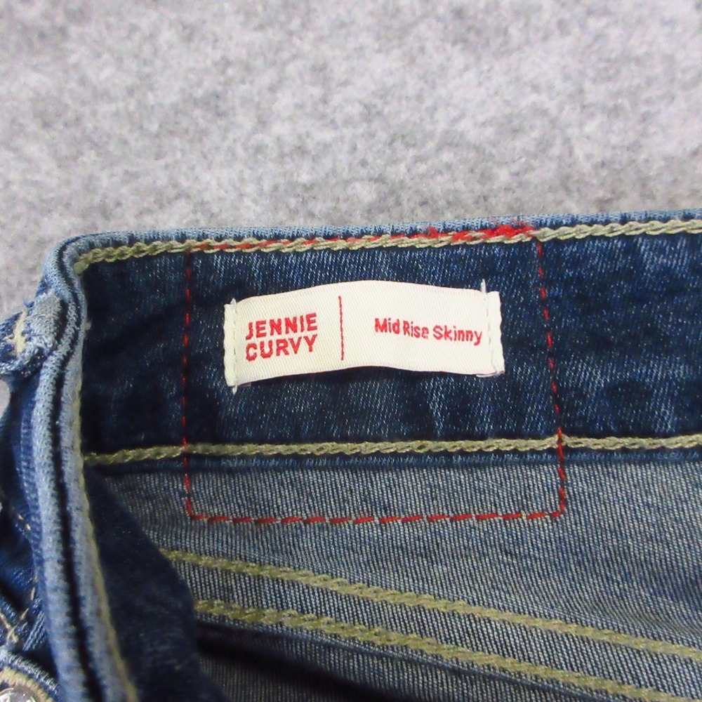 True Religion Jennie Curvy Jeans Women 32 Blue Skinny Mid Rise Stretch Denim EUC - Picture 9 of 12